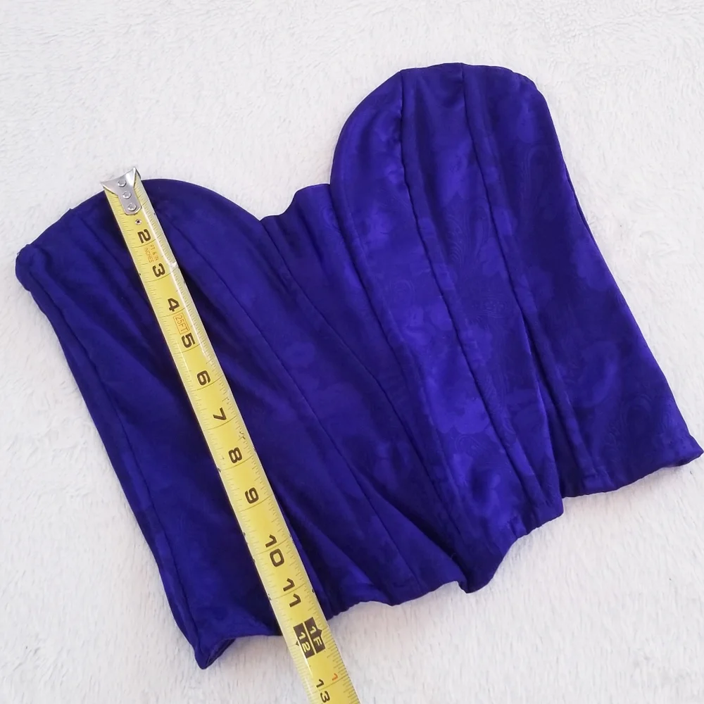 Victoria's Secret Vintage Floral Paisley Print Strapless Corset Bustier - Picture 4 of 12